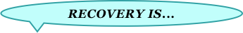 RECOVERY IS...